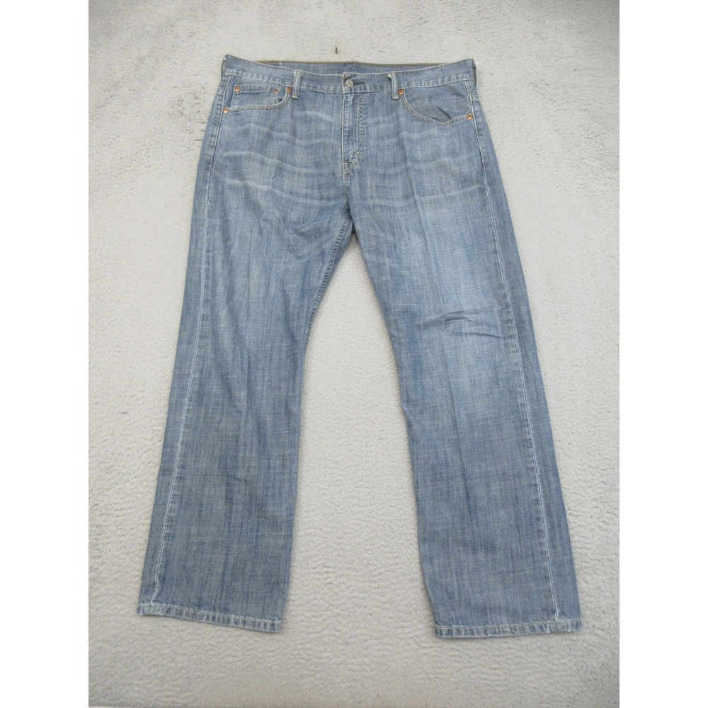 Levis 569 Loose Straight Jeans Men 36x32 Blue Light Wash Y2K Skater Baggy Street